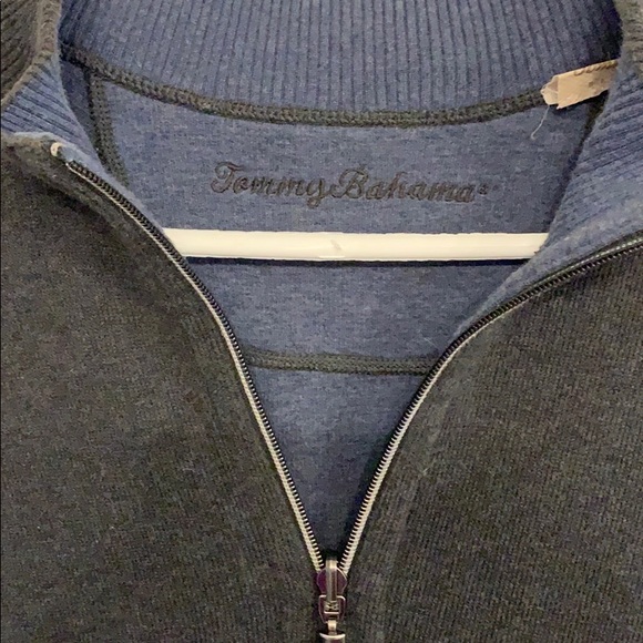 Tommy Bahama reversible zip up sweater - Picture 2 of 8